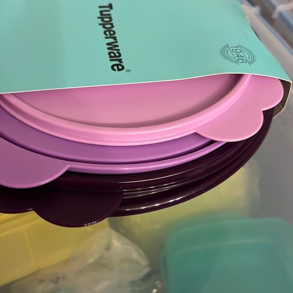 NEW TUPPERWARE WONDERLIER® 3-PC SET deep purple, lavender purple Pinkish purple - Picture 4 of 4